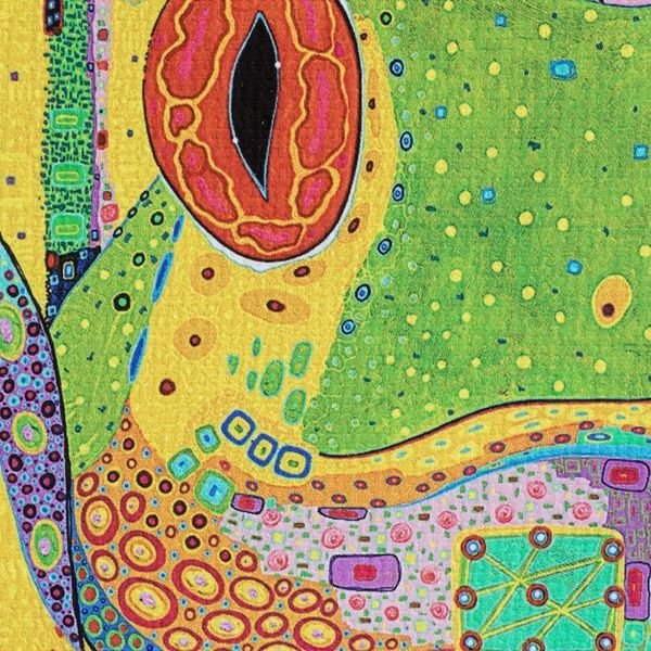 Alternate image for Frog-Themed Modern Multicolored Stretched Sublimation Print Petite Red-Eyed Tree Frog