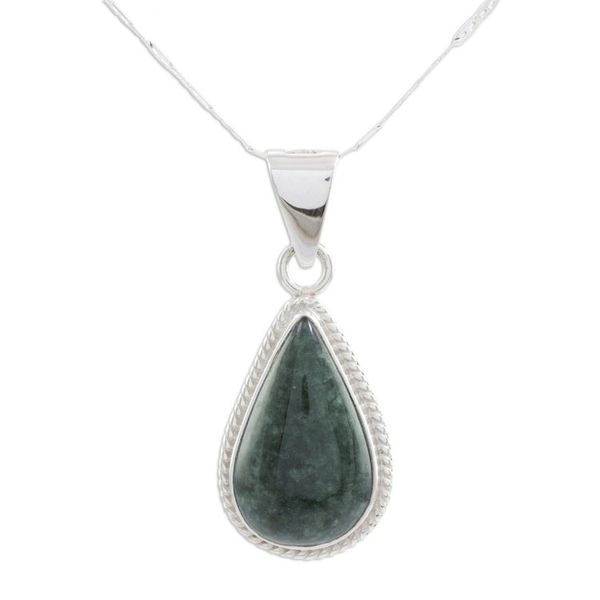 Alternate image for Jade Earrings and Necklace Sterling Silver Jewelry Set Sacred Quetzal