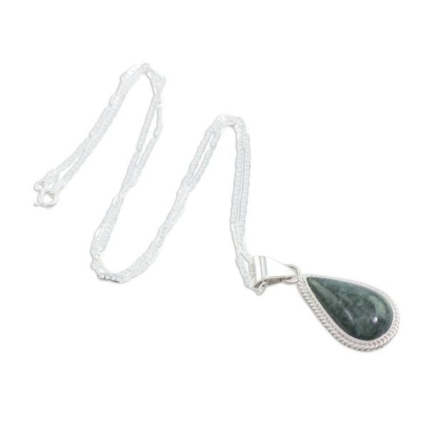 Alternate image for Jade Earrings and Necklace Sterling Silver Jewelry Set Sacred Quetzal