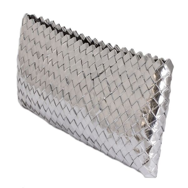 Alternate image for Eco-Friendly Recycled Metalized Wrapper Cosmetic Bag Shining Conviction