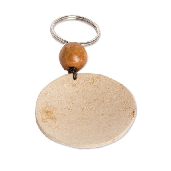 Alternate image for Bird Keychain Hand-Carved in Dried Calabash Gourd with Bead Exotic Bird