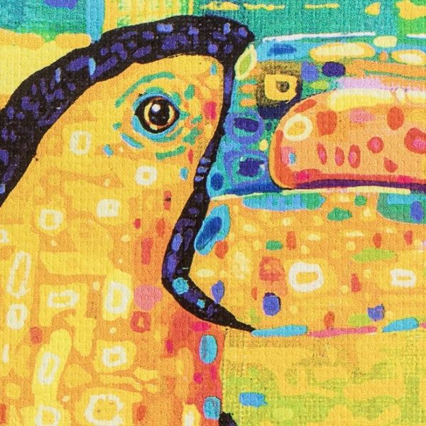 Alternate image for Modern Multicolored Stretched Sublimation Print of A Toucan Majestic Toucan