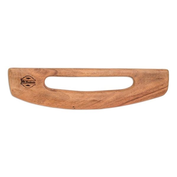 Alternate image for Hand-Carved Conacaste Wood Pizza Cutter from Costa Rica Costa Rican Slice