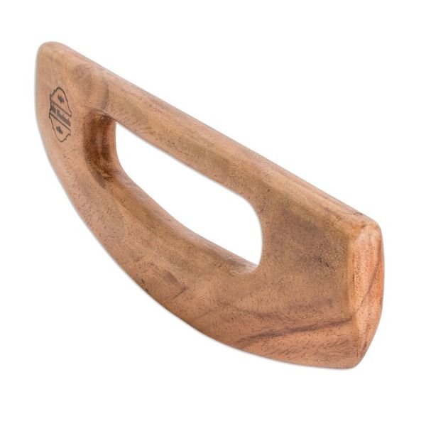 Alternate image for Hand-Carved Conacaste Wood Pizza Cutter from Costa Rica Costa Rican Slice
