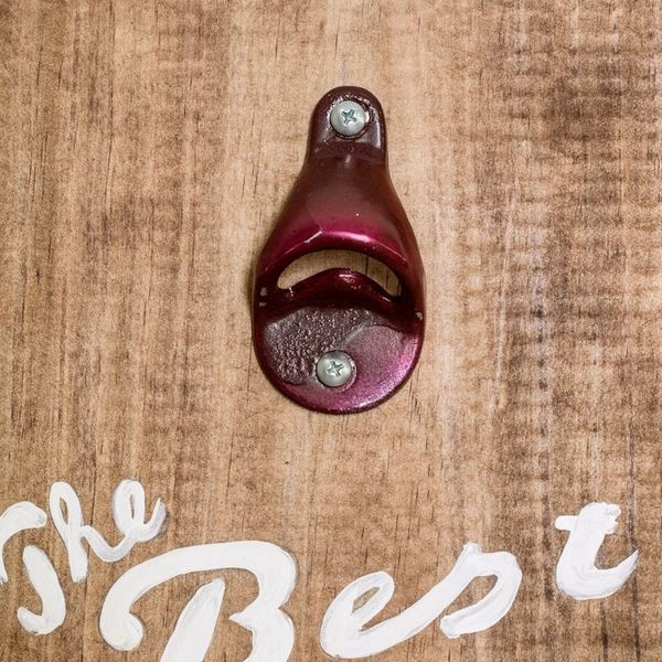 Alternate image for Hand-Painted Wood Wall Art and Mounted Bottle Opener The Best Beer