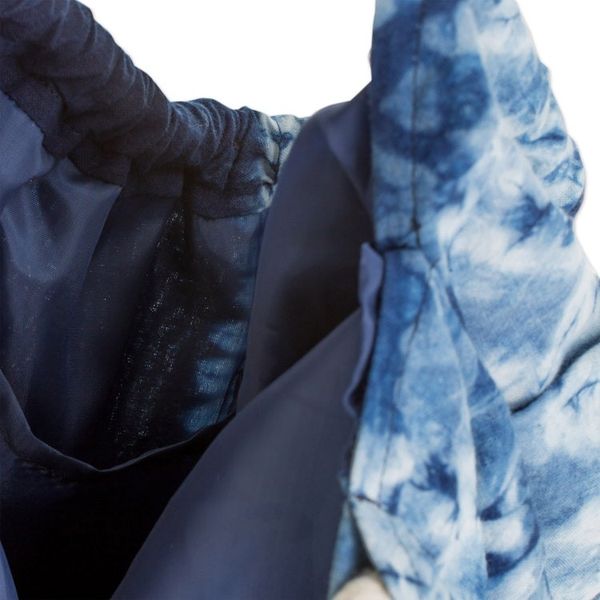 Alternate image for Modern Patterned Indigo Cotton Hobo Shoulder Bag Indigo Roads