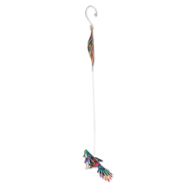Alternate image for Leafy and Bird-Themed Handcrafted Recycled Plastic Mobile Leafy Imagination