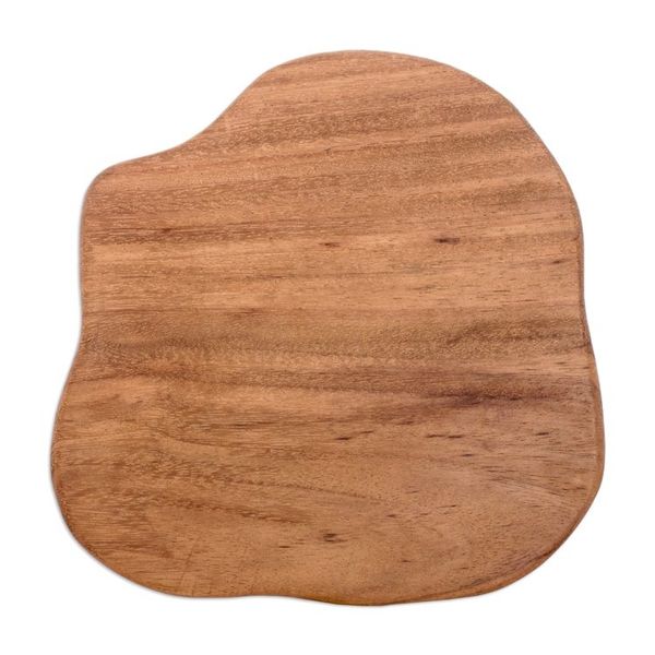 Alternate image for Handcrafted Polished Conacaste Wood Cheese Board Abstract Flavors