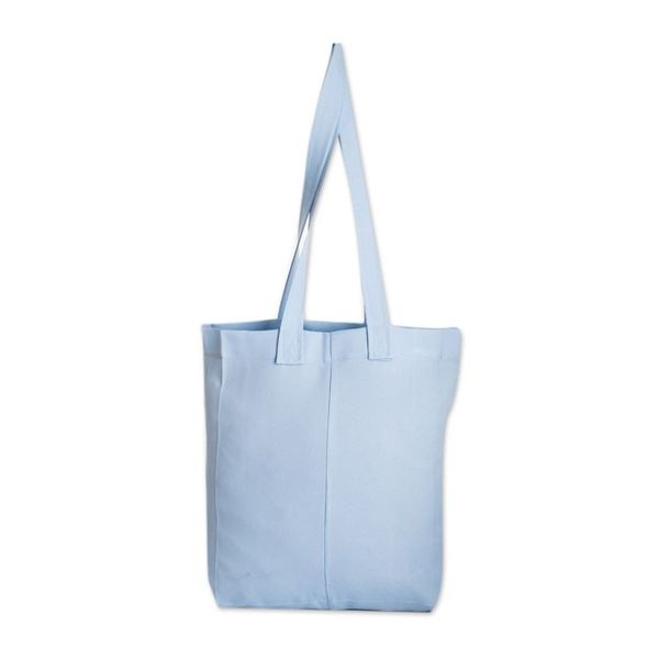 Alternate image for Hand-Painted Butterfly-Themed Polyester Tote Bag in Blue Winter Wings