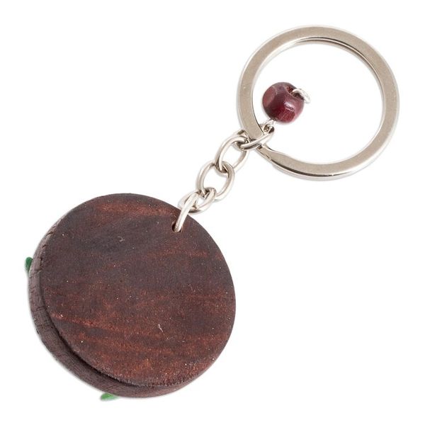 Alternate image for Painted Pinewood and Cold Porcelain Hummingbird Keychain The Little Hummingbird