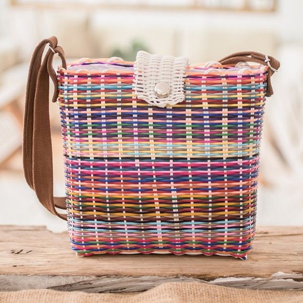 Alternate image for Colorful Eco-Friendly Handwoven Tote from Guatemala Color Explosion