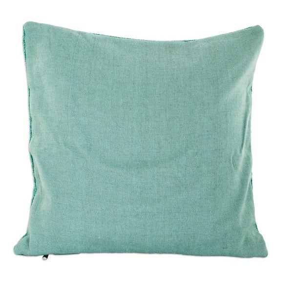 Alternate image for Mint and Lime Cotton Cushion Cover Handwoven in Guatemala Stylish Mint