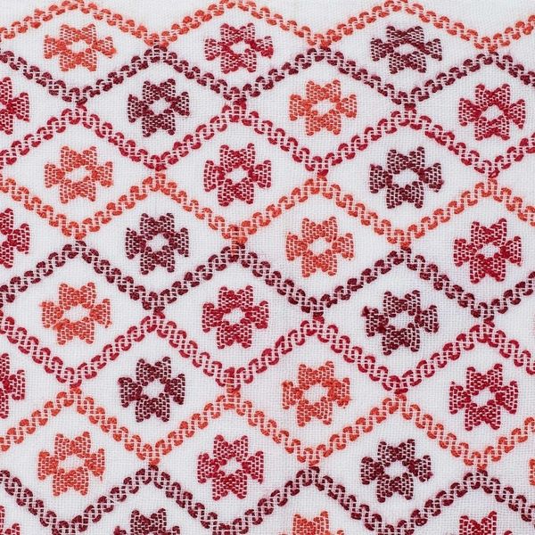 Alternate image for Star and Geometric-Themed Red Cotton Placemat with Fringes Stars in the Sky