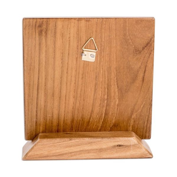 Alternate image for Hand-Painted Table Wall Wood Decorative Accent with Stand Countryside Afternoon
