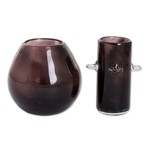 Alternate image for Handblown Tequila Glass and Ice Receptacle Set in Black Shadow Shot
