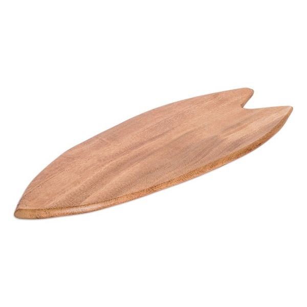 Alternate image for Handcrafted Geometric Conacaste Wood Cheese Board Delicious Coasts