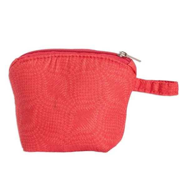 Alternate image for Embroidered Floral Poppy Cotton Coin Purse with Zipper Poppy Beauty