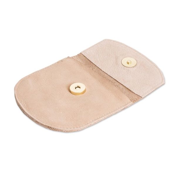 Alternate image for Handcrafted Printed Leather Coin Purse with Floral Motifs Intense Jungle