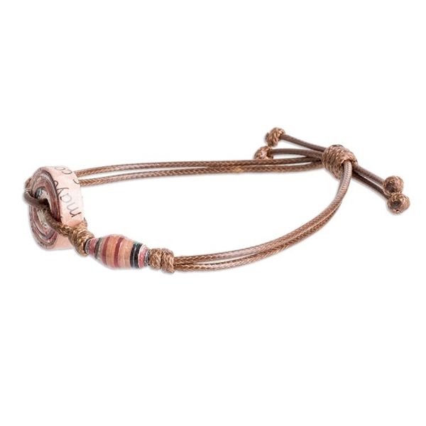 Alternate image for Eco-Friendly Coffee Recycled Paper Pendant Bracelet The Coffee Alliance
