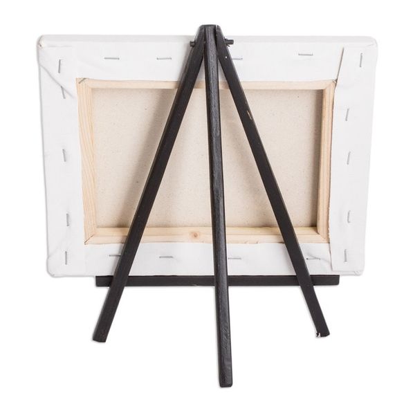 Alternate image for Signed Impressionist Oil Painting of Sloth with Wood Easel Mother and Child