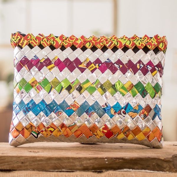 Alternate image for Eco-Friendly Colorful Metalized Wrapper Toiletry Case Shining Party