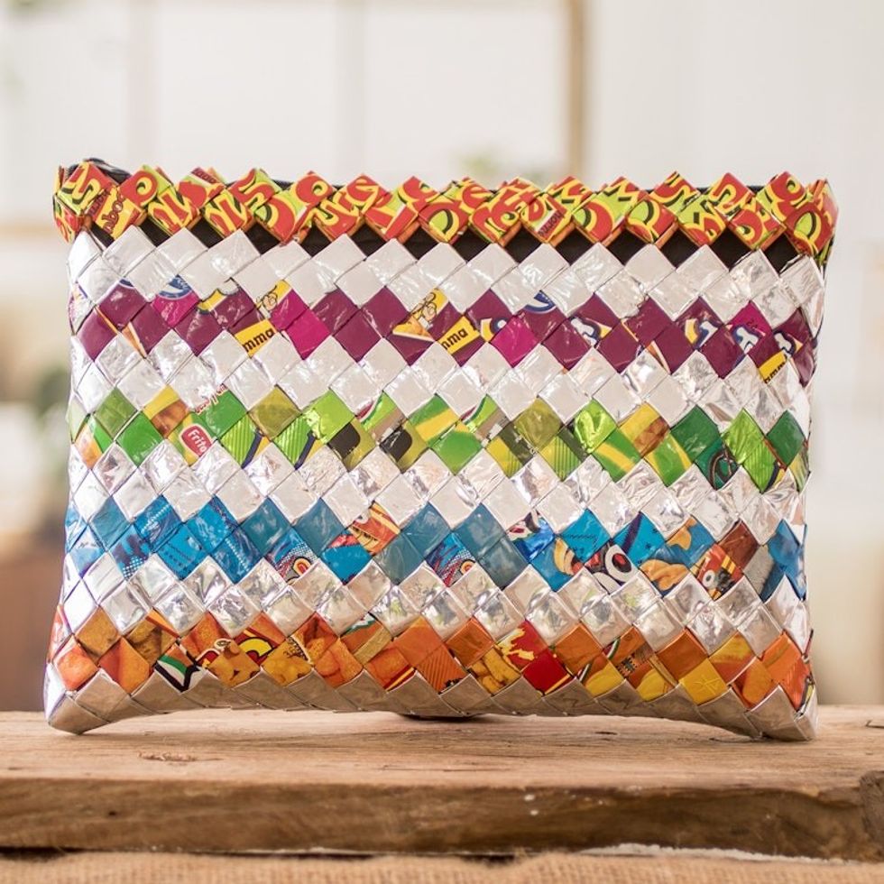 Eco-Friendly Colorful Metalized Wrapper Toiletry Case 'Shining Party'