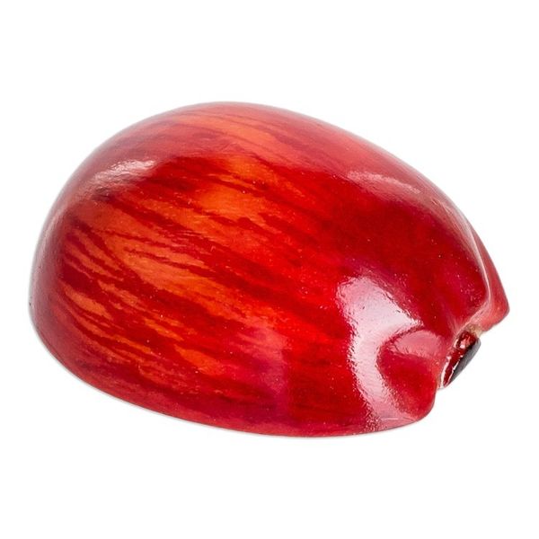 Alternate image for Cypress Wood Apple Magnet Hand-Carved Painted in Guatemala Guatemalan Apple