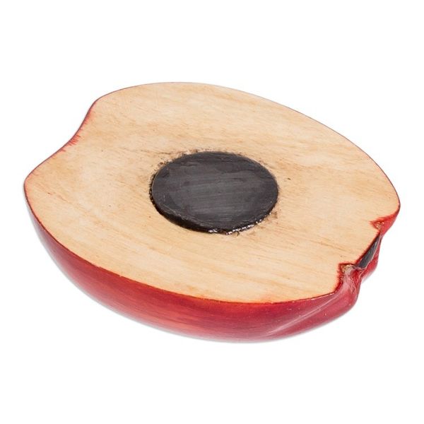 Alternate image for Cypress Wood Apple Magnet Hand-Carved Painted in Guatemala Guatemalan Apple