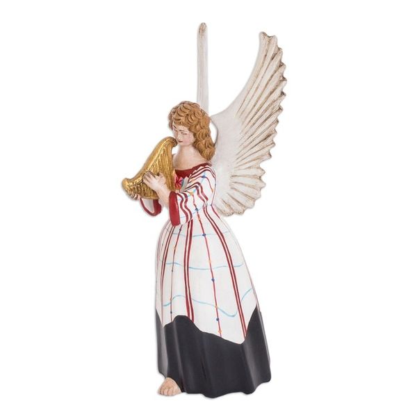 Alternate image for Lovely Hand-Painted Angel-Themed Ceramic Sculpture Solola in White