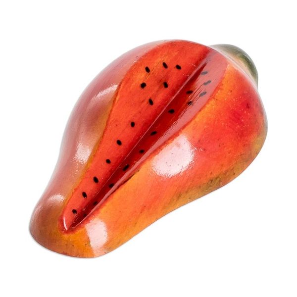 Alternate image for Wood Papaya Magnet Hand-Carved and Painted in Guatemala Guatemalan Papaya
