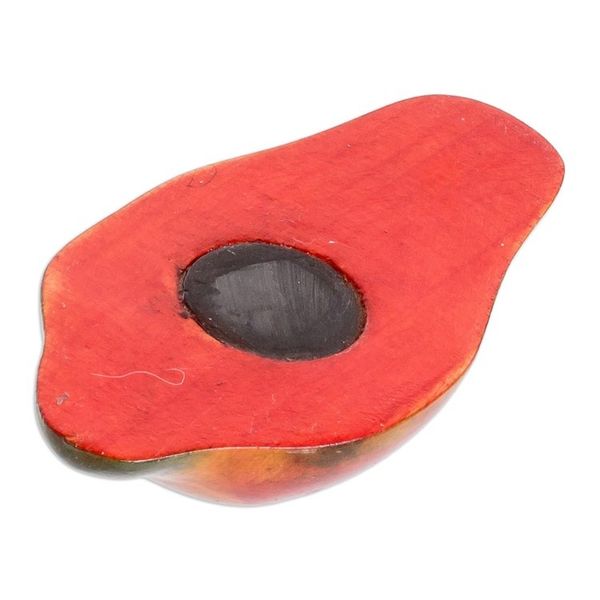 Alternate image for Wood Papaya Magnet Hand-Carved and Painted in Guatemala Guatemalan Papaya