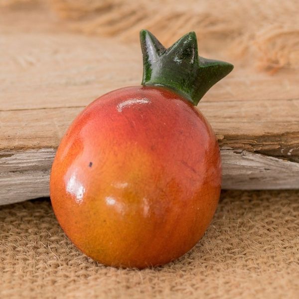 Alternate image for Wood Pomegranate Magnet Hand-Carved and Painted in Guatemala Guatemalan Pomegranate