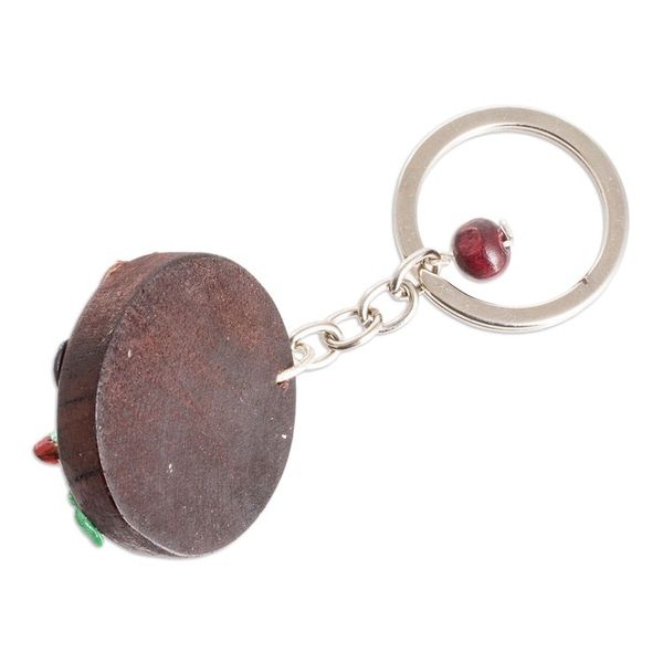 Alternate image for Handmade Painted Pinewood and Cold Porcelain Toucan Keychain The Little Toucan