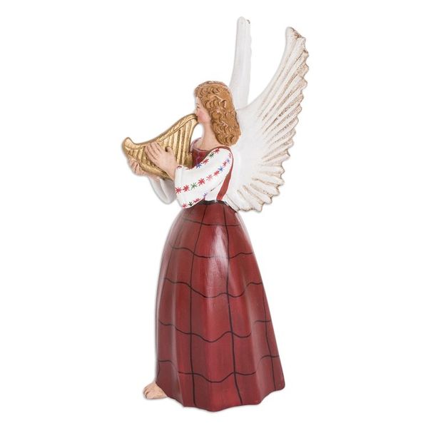 Alternate image for Colorful Folk Art Ceramic Sculpture of Angel from Guatemala Petite Tamahu