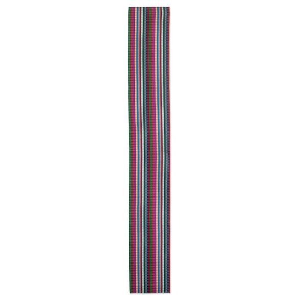 Alternate image for Guatemalan Handwoven Colorful Checkered Cotton Table Runner Checkered Vibrancy