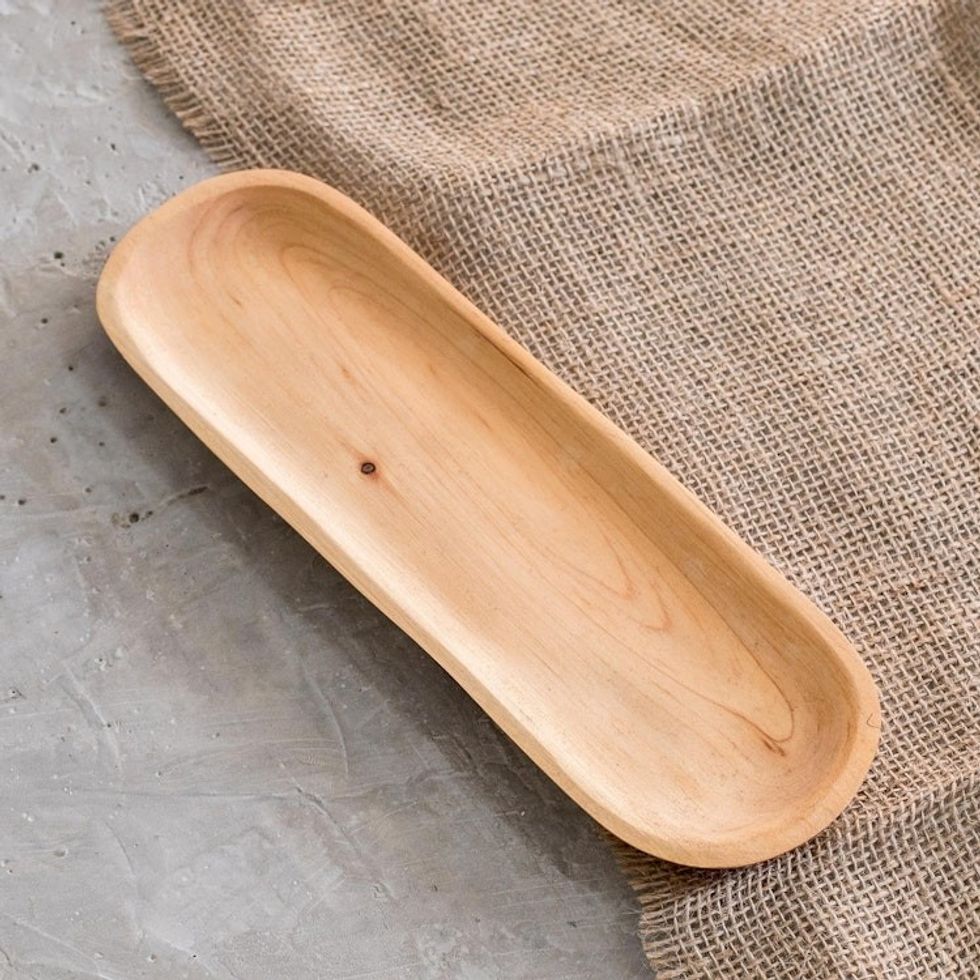 Artisan Crafted Wood Platter 'Natural Conclusion'