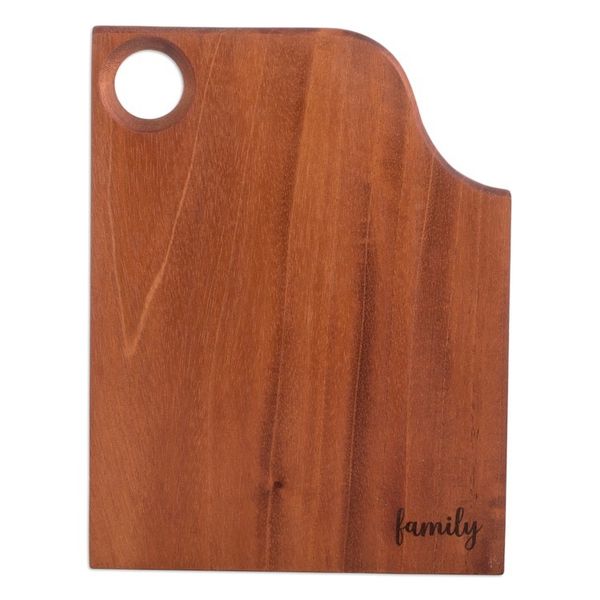 Alternate image for Handcrafted Cedar Wood Cutting or Serving Board in Brown Family Delight