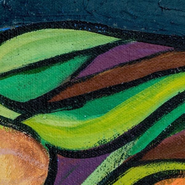 Alternate image for World Peace Project Original Signed Expressionist Painting Symbol of Peace