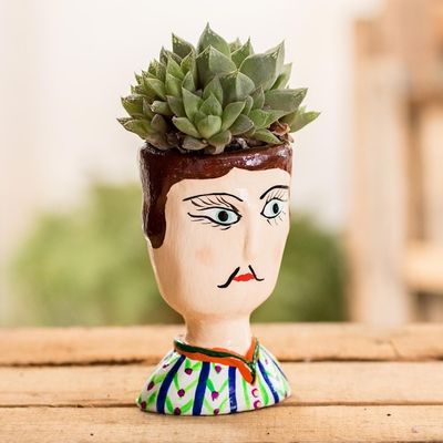 Main image for Artisan Crafted Small Ceramic Planter Javier
