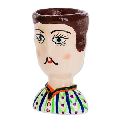 Alternate image for Artisan Crafted Small Ceramic Planter Javier