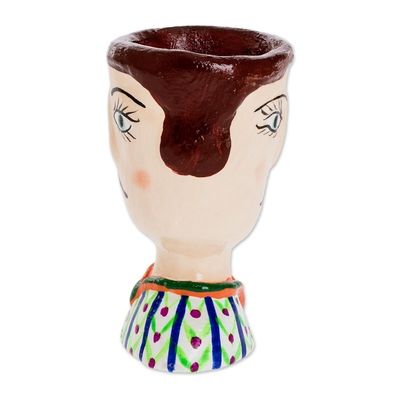 Alternate image for Artisan Crafted Small Ceramic Planter Javier