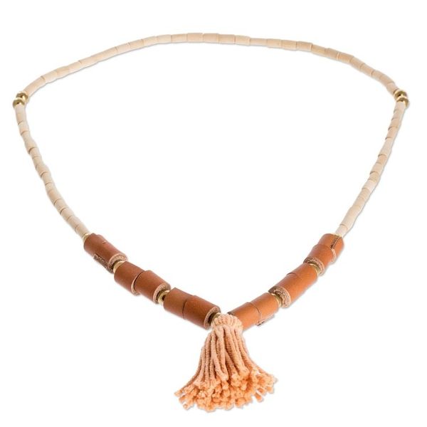 Alternate image for Tasseled Long Beaded Necklace Corcovado Bohemian