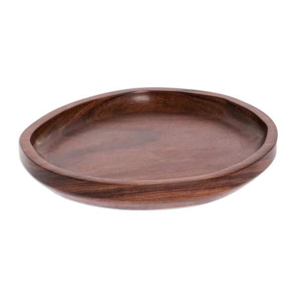Alternate image for Handcrafted Small Wood Plate Festive Table