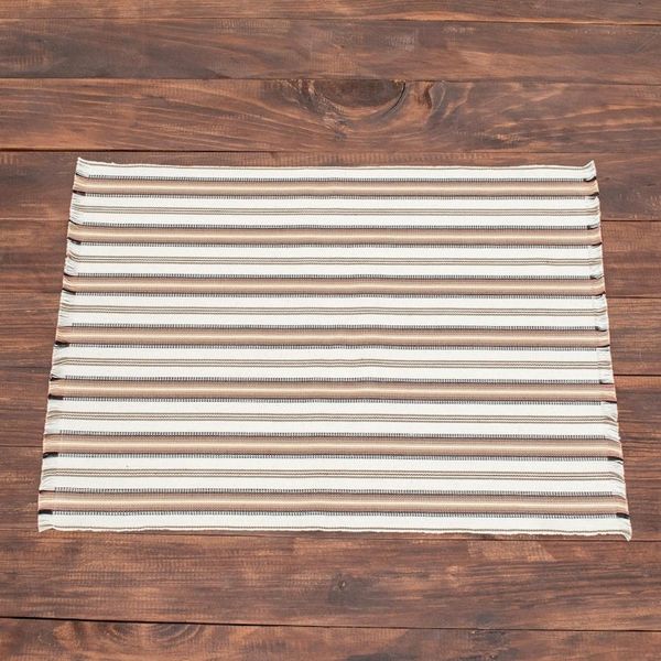 Alternate image for Brown Striped Placemats Set of 6 Nutmeg Stripe