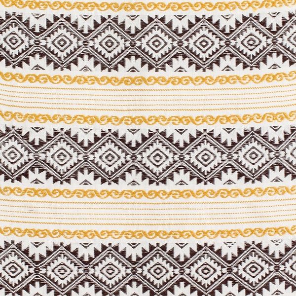 Alternate image for Hand-Woven Ivory Brown Yellow Fringed Cotton Table Runner Gold Diamond