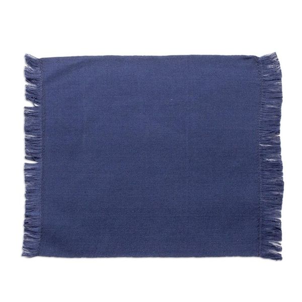 Alternate image for Handwoven Cotton Blue Placemats with Napkins Set of 4 Blue Wellness