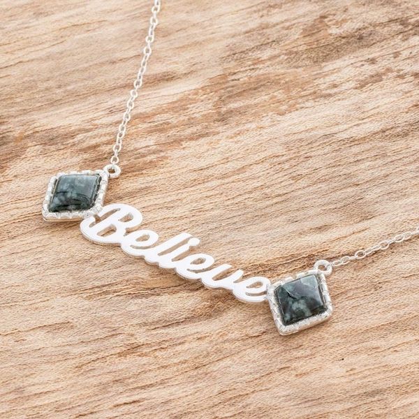 Alternate image for Inspirational Jade Necklace Believing