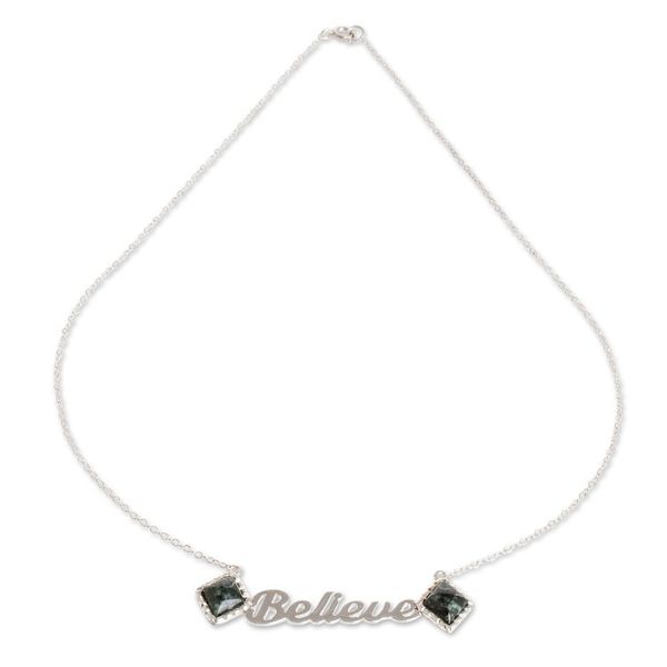 Alternate image for Inspirational Jade Necklace Believing