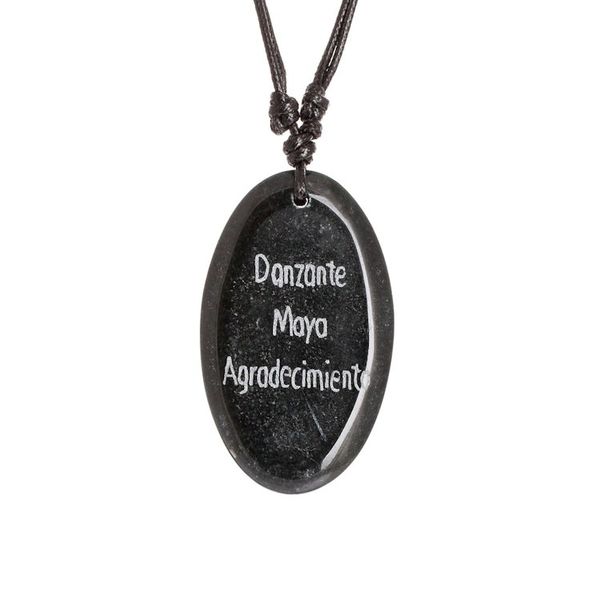 Alternate image for Maya-themed Unisex Adjustable Jade Pendant Necklace Dancing Maya