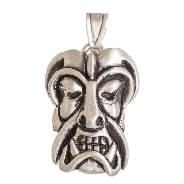 Alternate image for Traditional Boruca Silver Pendant from Costa Rica Boruca Heritage